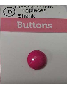 Hemline Buttons Diamond Cut Hot Pink