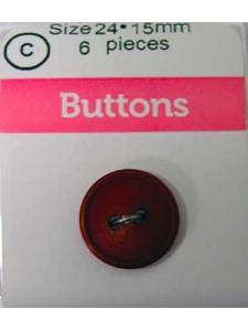 Hemline Buttons Stylist Santa Red 15mm