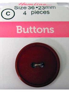 Hemline Buttons Stylist Santa Red 23mm