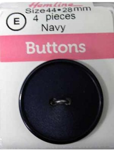 Hemline Buttons Stylist Navy 28mm