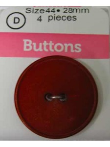Hemline Buttons Stylist Santa Red 28mm