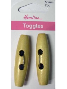 Hemline Buttons Toggles LT Woodtune 50mm