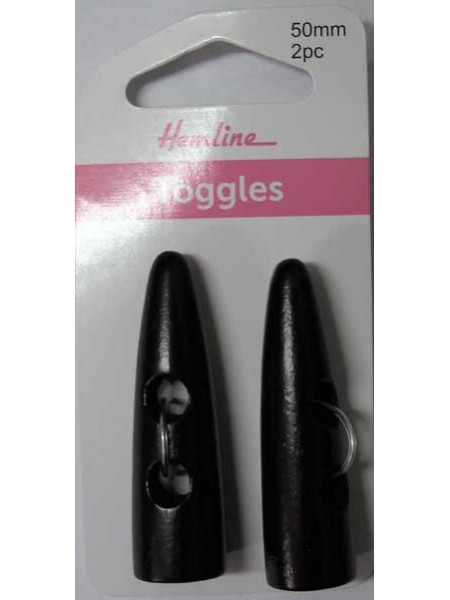 Hemline Buttons Toggles Sharktooth 50mm