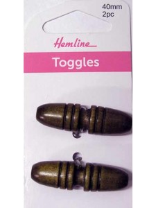 Hemline Buttons Toggle DK Woodtune 40mm