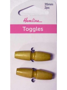 hemline Buttons Toggle LT Woodtunes 35mm