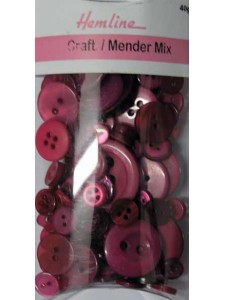 Hemline Buttons Assorted Burgandy Design