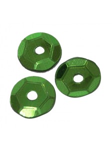 Sequin Round 6mm Green  50gram