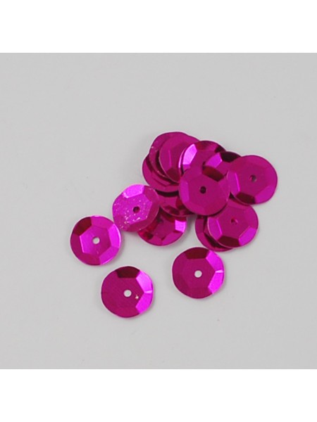 Sequin Round 6mm Med Violet Red - 50gram