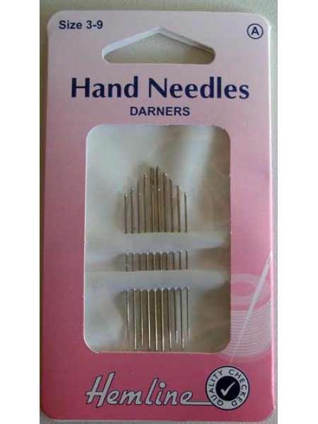 Hemline Darner Needle 10 pack Sizes 3-9
