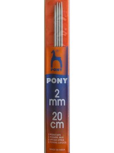 Pony Point 2 sets 20cm 2.00mm Grey Steel