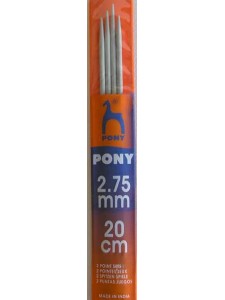 Pony Point 2 sets 20cm 2.75mm Grey Steel