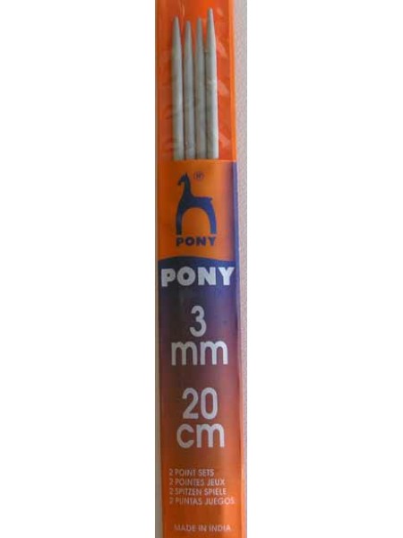 Pony Point 2 sets 20cm 3.00mm Grey Steel