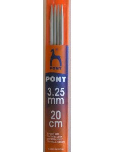 Pony Point 2 sets 20cm 3.25mm Grey Steel