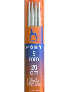 Pony Point 2 sets 20cm 5.00mm Grey Steel
