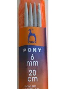Pony Point 2 sets 20cm 6.00mm Grey