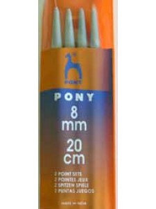 Pony Point 2 sets 20cm 8.00mm Grey