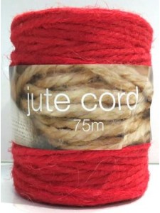 Jute Twine Red 75 meters Roll ~3.5mm