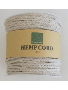 Hemp Cord Twisted ~3mm 50mtr Natural