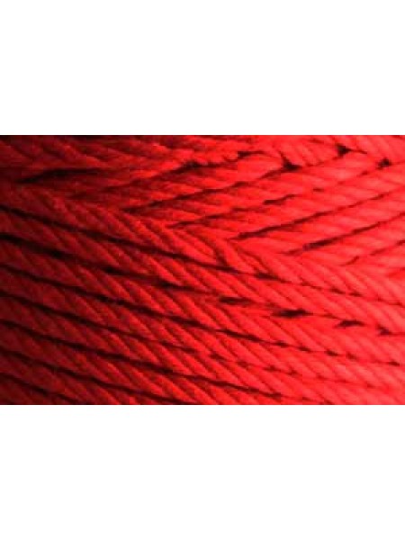 Cotton Cord 4.5mm Twist Red 1kg 185mtr