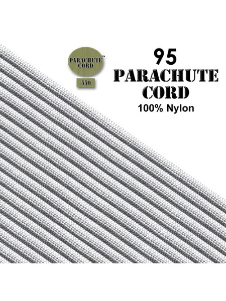 Paracord 95 (2mm) White 7.6m USA