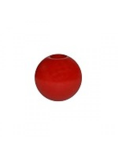 Wood Beads 38mm Round 2pcs Red