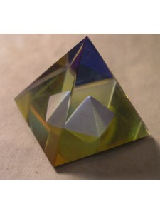 Pyramid with inset Pyramid 40mm Rainbow