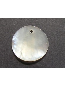 Mother of pearl Disc 20mm w/ 1 hole