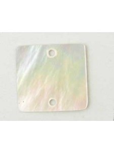 Mother of Pearl Square 20mm - 2 holes
