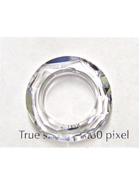 Swar Faceted Ring 20mm Clear