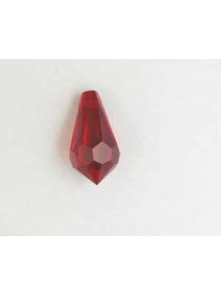 Swar Raindrop Stone 15x7.5mm Siam Red