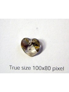 Swar Heart Stone 10mm Silvershade
