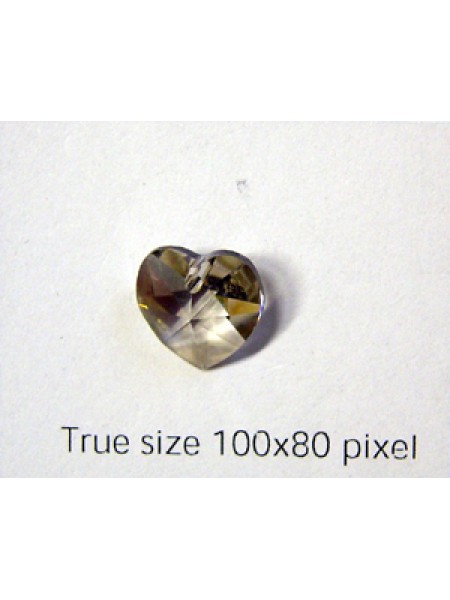 Swar Heart Stone 10mm Silvershade