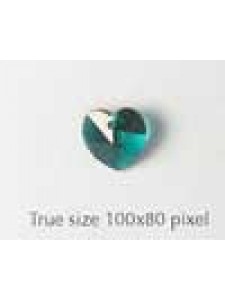 Swar Heart Stone 10mm Emerald