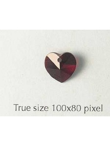 Swar Heart Stone 10mm Garnet