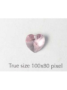 Swar Heart Stone 10mm Light Amethyst