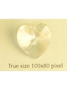 Swar Heart 18x17.5mm Clear