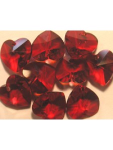 Swar Heart Stone 14mm Siam/Red