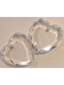 Swar Flat Heart Stone 10mm Clear