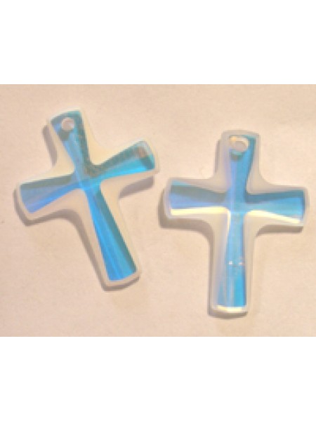 Swar Cross 20x16mm Clear/Frosted AB