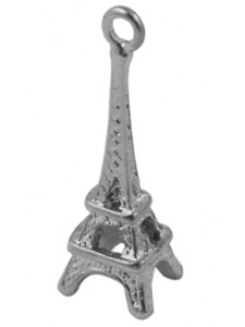 Eiffel Tower 24mm Pendant Antiqu Silver