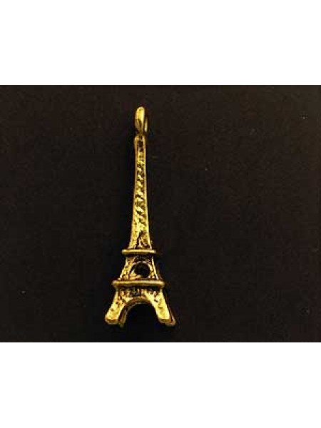Eiffel Tower Charm 24mm Antique Gold