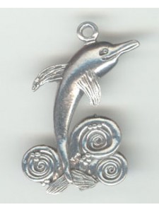 Pewter Dolphin 3 Wave