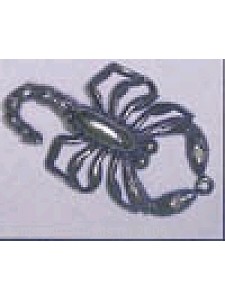 Pewter Small Scorpion 36x20mm -bail