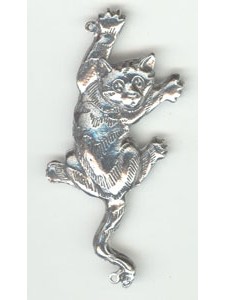Pewter Climbing Cat - 2 bails