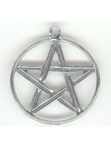 Pewter Pentagram - top bail