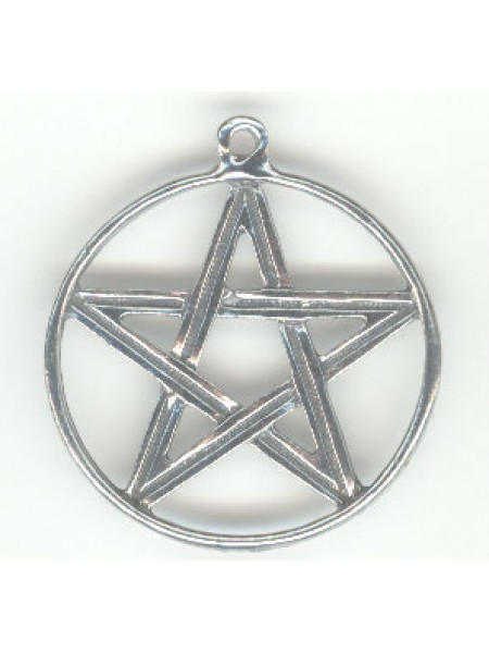 Pewter Pentagram - top bail