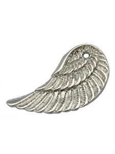 Wing (Brass) 17x33mm Nickel colour
