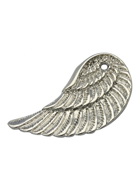 Wing (Brass) 17x33mm Nickel colour