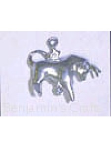 Pewter Zodiac Taurus (2-holes)