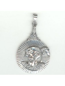 Pewter Indian Head Necklace